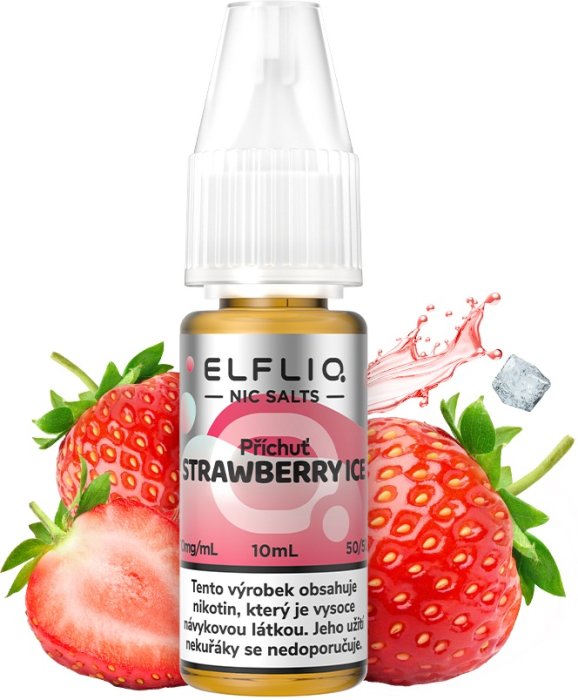 ELFLIQ Strawberry Ice 10 ml s chutí sladkých jahod a ice zakončením