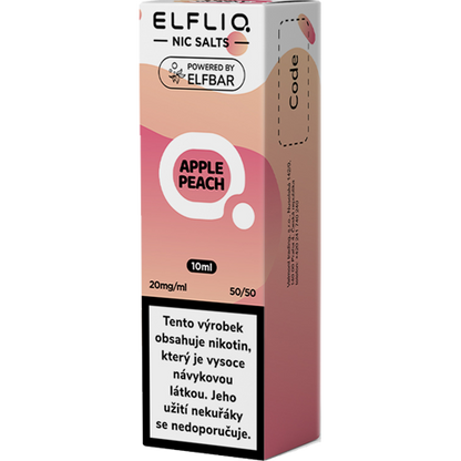 ELFLIQ Apple Peach e-liquid 10ml s vyváženou kombinací sladké broskve a jemně kyselého zeleného jablka