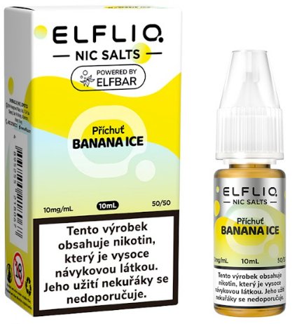 ELFLIQ Banana Ice od Elf Bar – e-liquid s nikotinovou solí s chutí banánu a chladivým efektem