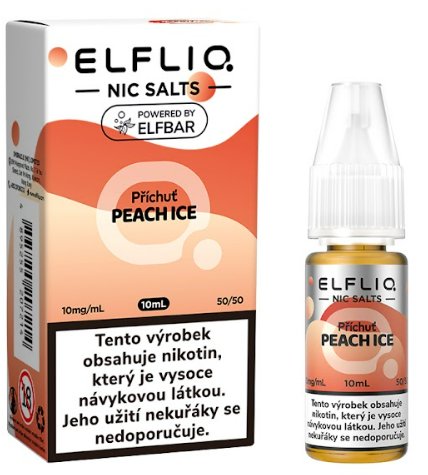 ELFLIQ Peach Ice od Elf Bar – broskvový e-liquid s osvěžujícím ice efektem