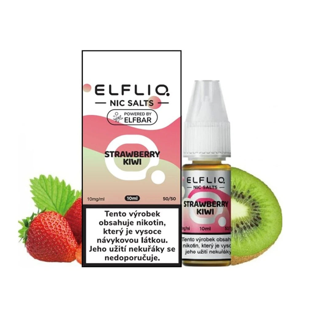 Ovocný e-liquid ELFLIQ Strawberry Kiwi vhodný pro pod systémy a MTL vapování