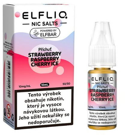 ELFLIQ Strawberry Raspberry Cherry Ice od Elf Bar – ovocný e-liquid s jahodami, malinami a třešněmi
