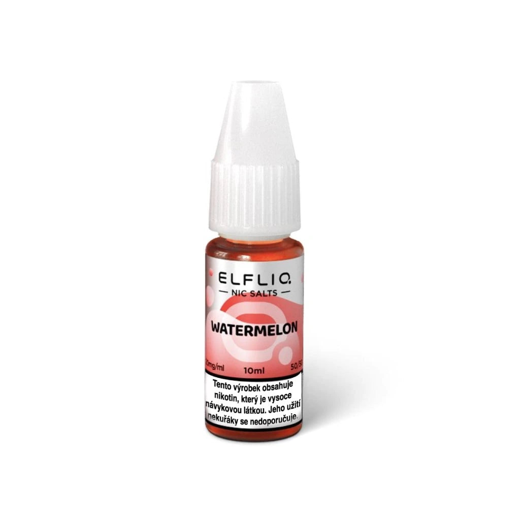 ELFLIQ Watermelon e-liquid 10 ml – svěží vodní meloun, sladký a šťavnatý, perfektní pro MTL a pod zařízení, s jemným chladivým efektem