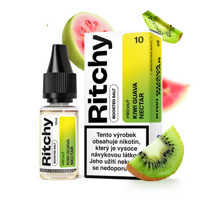 Ritchy Salt Kiwi Guava Nectar 10 mg – e-liquid s příchutí kiwi a sladké guavy