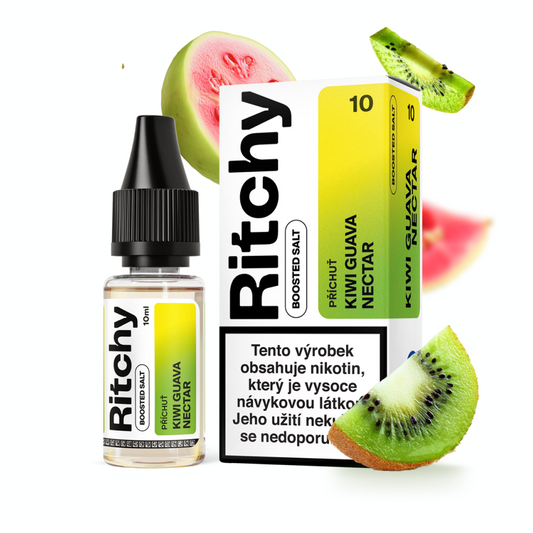Ritchy Salt Kiwi Guava Nectar 10 mg – e-liquid s příchutí kiwi a sladké guavy