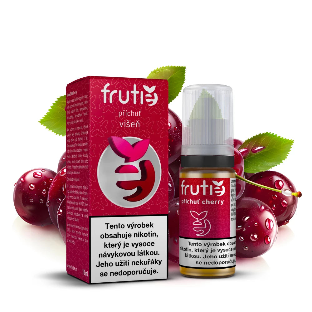 Višňový e-liquid Frutie 50/50 Cherry, hotová náplň do elektronické cigarety s klasickým nikotinem 6 mg/ml
