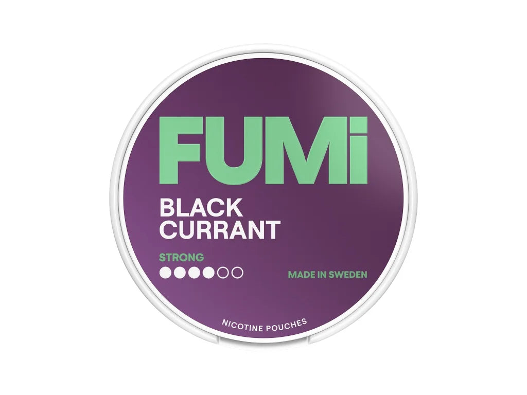 Nikotinové sáčky FUMI Black Currant 8 mg, černý rybíz s jemně trpkým zakončením, balení 20 kusů