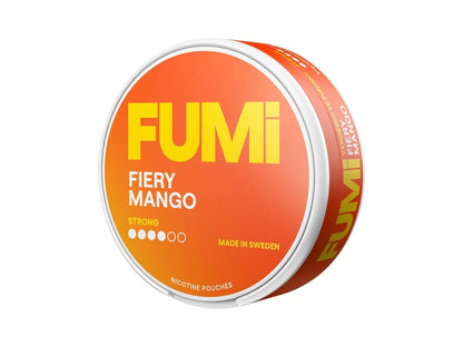 Detail balení FUMI Fiery Mango 8 mg, mírně vlhčené slim sáčky, sladké tropické mango