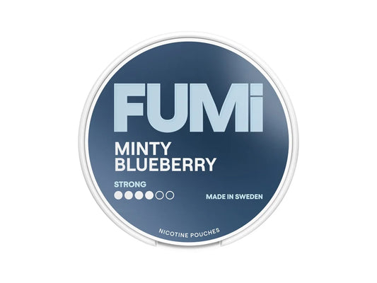 Nikotinové sáčky FUMI Minty Blueberry 8 mg, sladké borůvky a svěží máta, balení 20 kusů