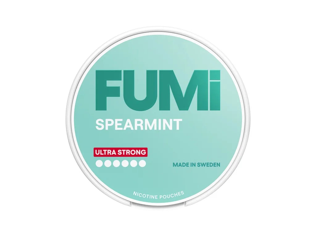 Nikotinové sáčky FUMI Spearmint 11 mg, máta klasnatá s jemně sladkým a svěžím tónem, balení 20 kusů