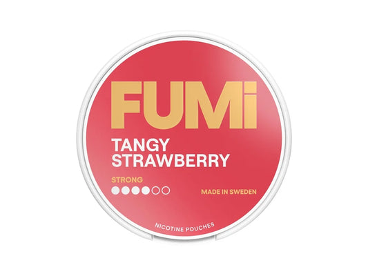 Nikotinové sáčky FUMI Tangy Strawberry 8 mg, sladké jahody s příjemně kyselým tónem, balení 20 kusů
