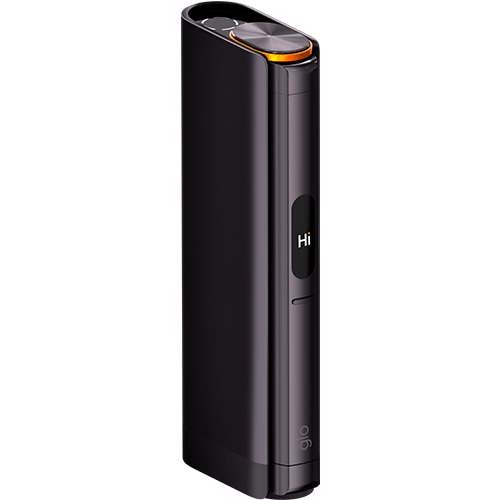 Glo hilo plus, zařízení na nahřívání náplní, heat not burn system, TurboStart, easyview display, barva Onyx black