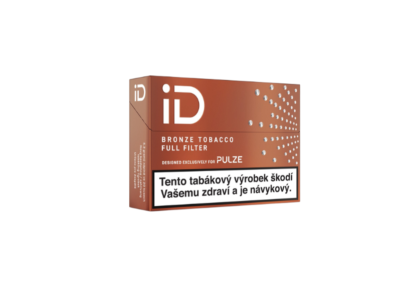 iD Bronze Tobacco – krabička výrazných zahřívaných tabákových náplní Full Filter pro zařízení Pulze