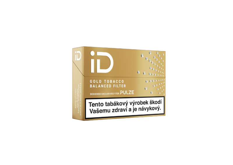 iD Gold Tobacco – zahřívané tabákové náplně s vyváženou chutí a technologií Balanced Filter pro zařízení Pulze