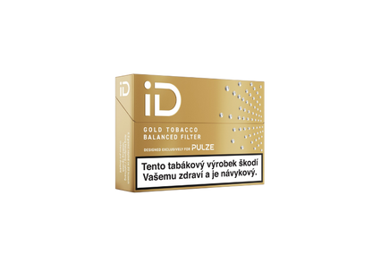 iD Gold Tobacco – zahřívané tabákové náplně s vyváženou chutí a technologií Balanced Filter pro zařízení Pulze