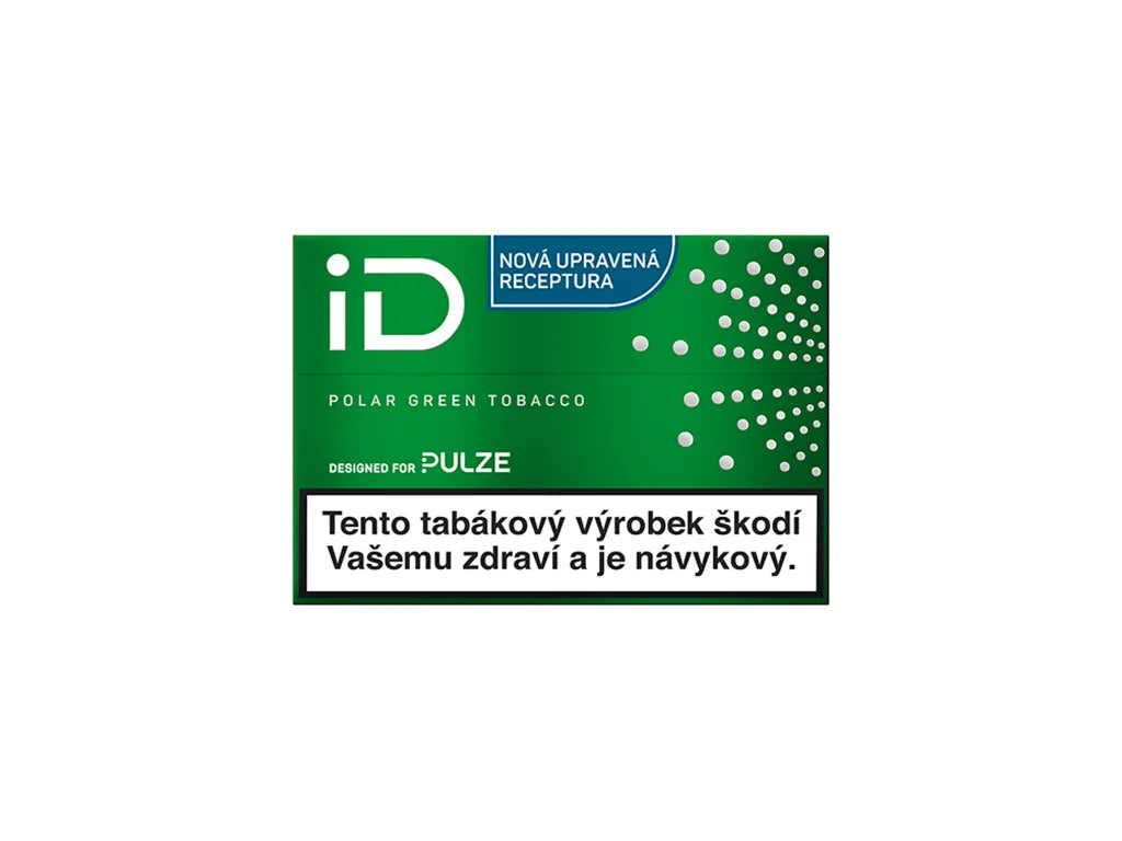 iD Polar Green Tobacco krabička – zahřívané tabákové náplně s osvěžujícími chladivými tóny pro Pulze