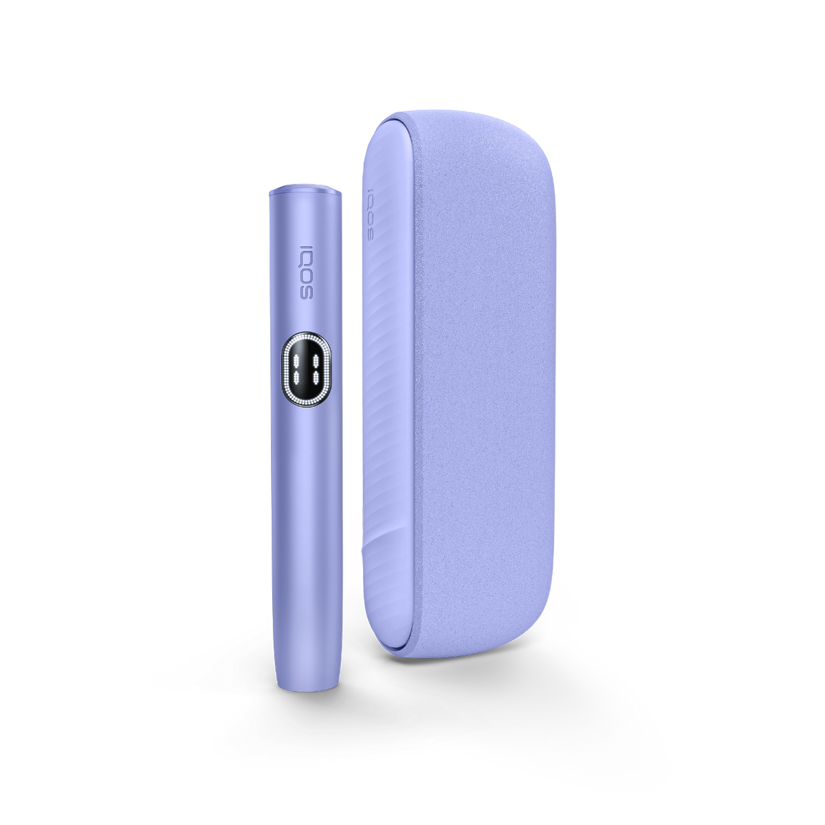 IQOS ILUMA i Digital Violet – fialový nahřívač tabáku s dotykovým displejem a kapesní nabíječkou