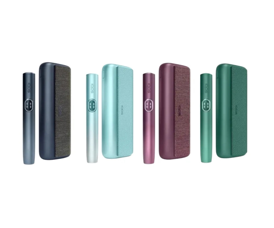 Přehled barevných variant IQOS ILUMA i PRIME s dotykovým displejem a technologií SMARTCORE