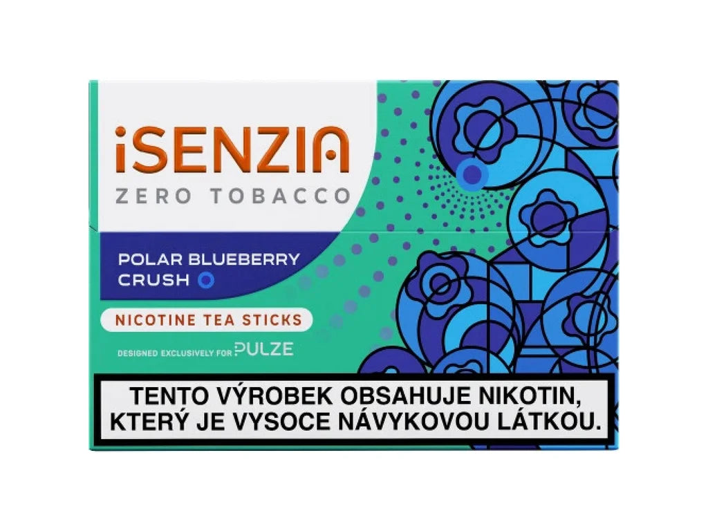 iSENZIA Polar Blueberry Crush – nikotinové čajové náplně s borůvkovou příchutí, chladivým mentolem a kapslí pro Pulze