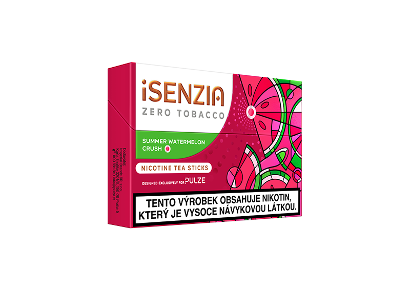 iSENZIA Summer Watermelon Crush se sladkou chutí vodního melounu a kapslí pro intenzivnější příchuť