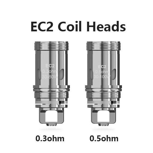 Žhavicí hlavy iSmoka-Eleaf EC2 v odporech 0,3 a 0,5 ohm pro elektronické cigarety Eleaf