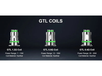Porovnání žhavicích hlav iSmoka-Eleaf GTL 0,4, 0,8 a 1,2 ohm včetně doporučeného výkonu