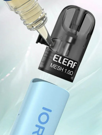 Boční plnění cartridge 2 ml u modré POD e-cigarety iSmoka-Eleaf IORE LITE 2 Blue