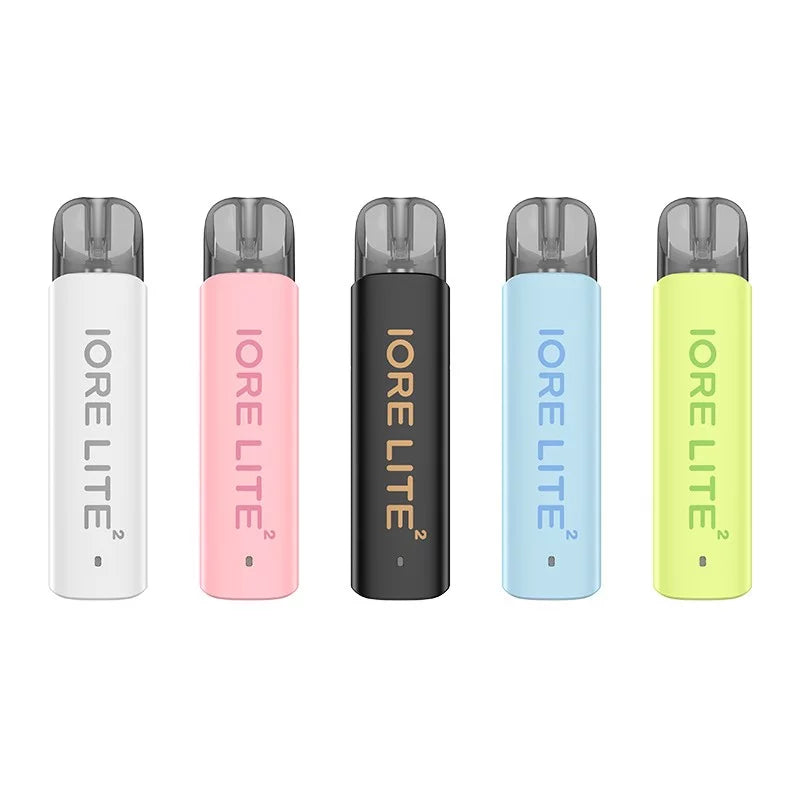 Řada plnitelných POD e-cigaret iSmoka-Eleaf IORE LITE 2 v barvách White, Pink, Black, Blue a Greenery