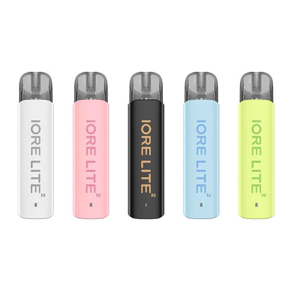 Řada plnitelných POD e-cigaret iSmoka-Eleaf IORE LITE 2 v barvách White, Pink, Black, Blue a Greenery