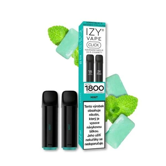 IZY VAPE CLICK Mint POD 18 mg 2×2 ml s čistou mátovou a mentolovou příchutí