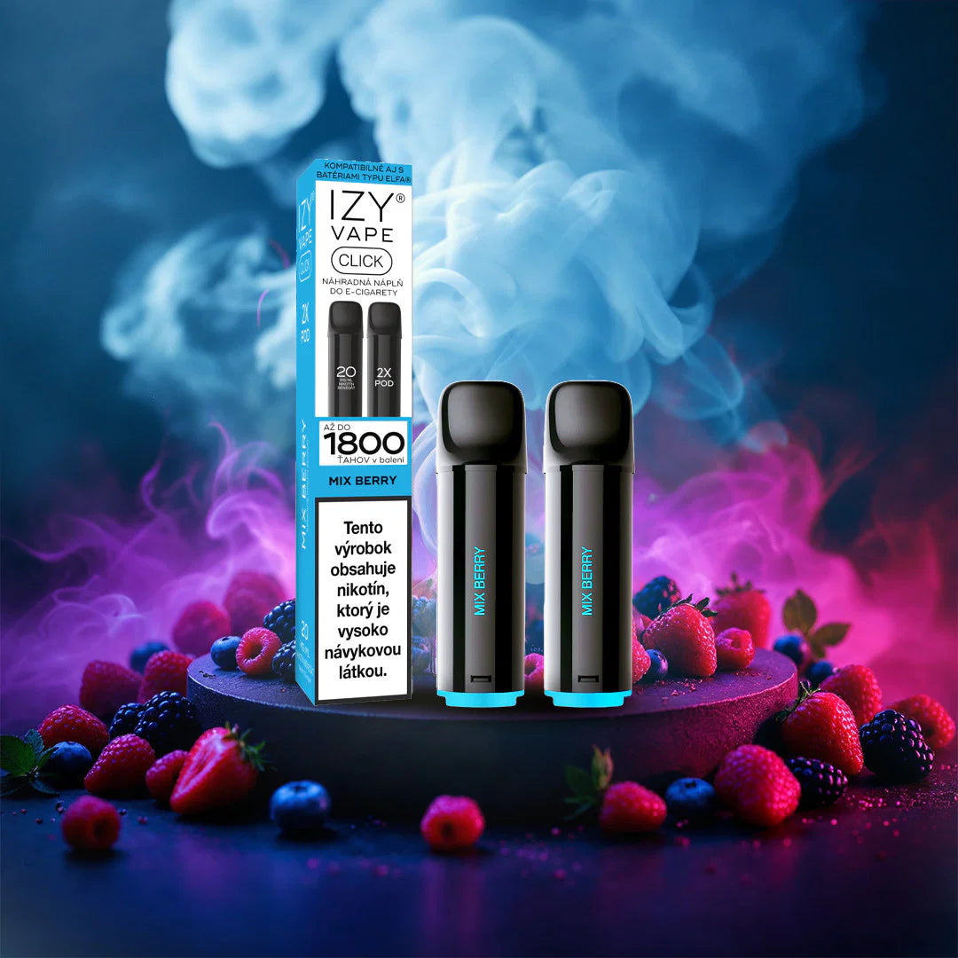 IZY VAPE CLICK MIX Berry 18 mg – balení dvou 2ml MESH PODů s ovocnou příchutí až na 1800 potahů