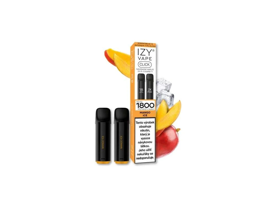 IZY VAPE CLICK Peach POD 18 mg 2×2 ml se sladkou a šťavnatou broskvovou příchutí