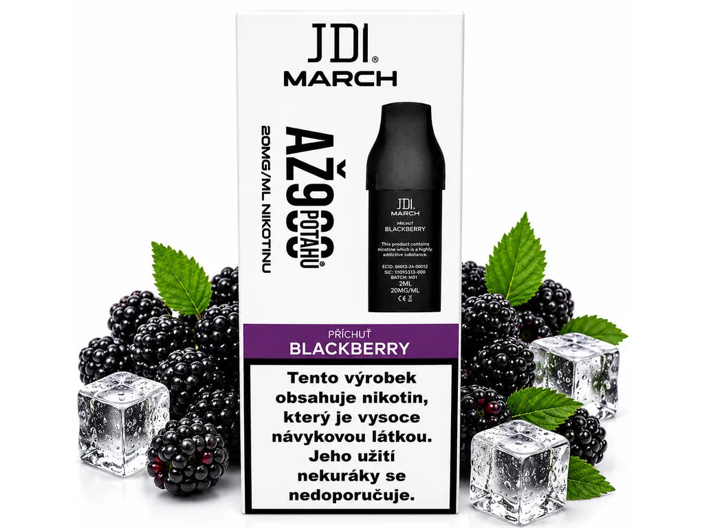 JDI March POD Blackberry 20 mg – předplněný náhradní POD s 2ml náplní, QUAQ Mesh technologií a sladkokyselou chutí ostružin