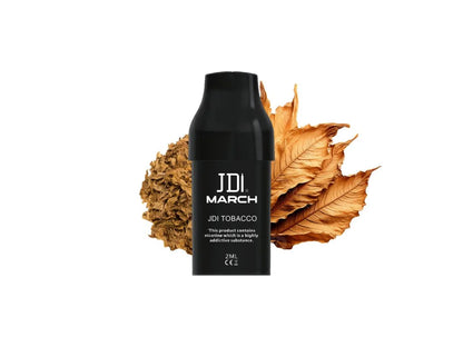 JDI March POD Tobacco 20 mg – předplněný náhradní POD s 2ml náplní, QUAQ Mesh technologií a plnou tabákovou chutí