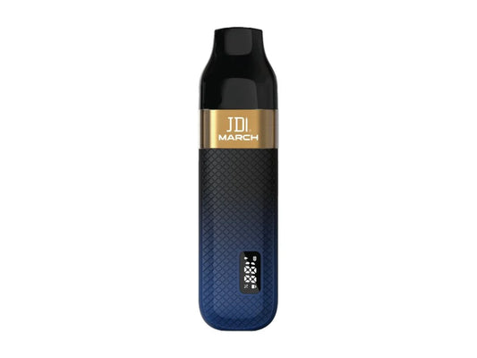 Modrý JDI March Starter Kit s dobíjecím zařízením 550 mAh a předplněným PODem Mango Blackcurrant 20 mg/ml