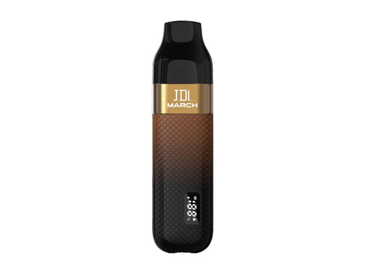 Hnědý JDI March Starter Kit s dobíjecím zařízením 550 mAh a předplněným PODem Mango Blackcurrant 20 mg/ml