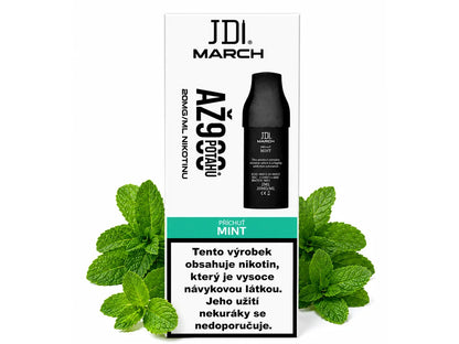 Předplněná cartridge JDI Mint s nikotinovou solí 20 mg/ml, svěží mátovou příchutí a výdrží až 900 potahů