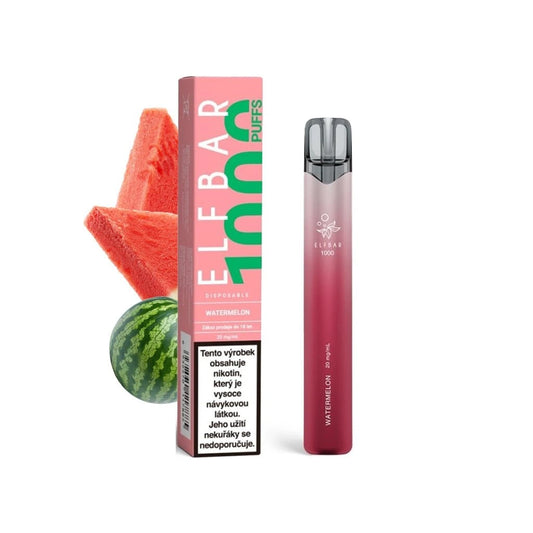 ELF BAR 1000 Watermelon jednorázová e-cigareta 1000 potahů 20mg nikotinu meloun