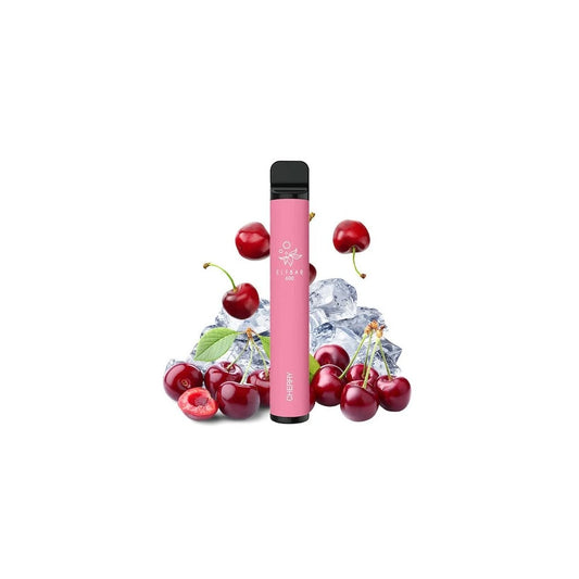 ELF BAR Cherry jednorázová e-cigareta 600 potahů 20 mg nikotinu s příchutí sladké třešně
