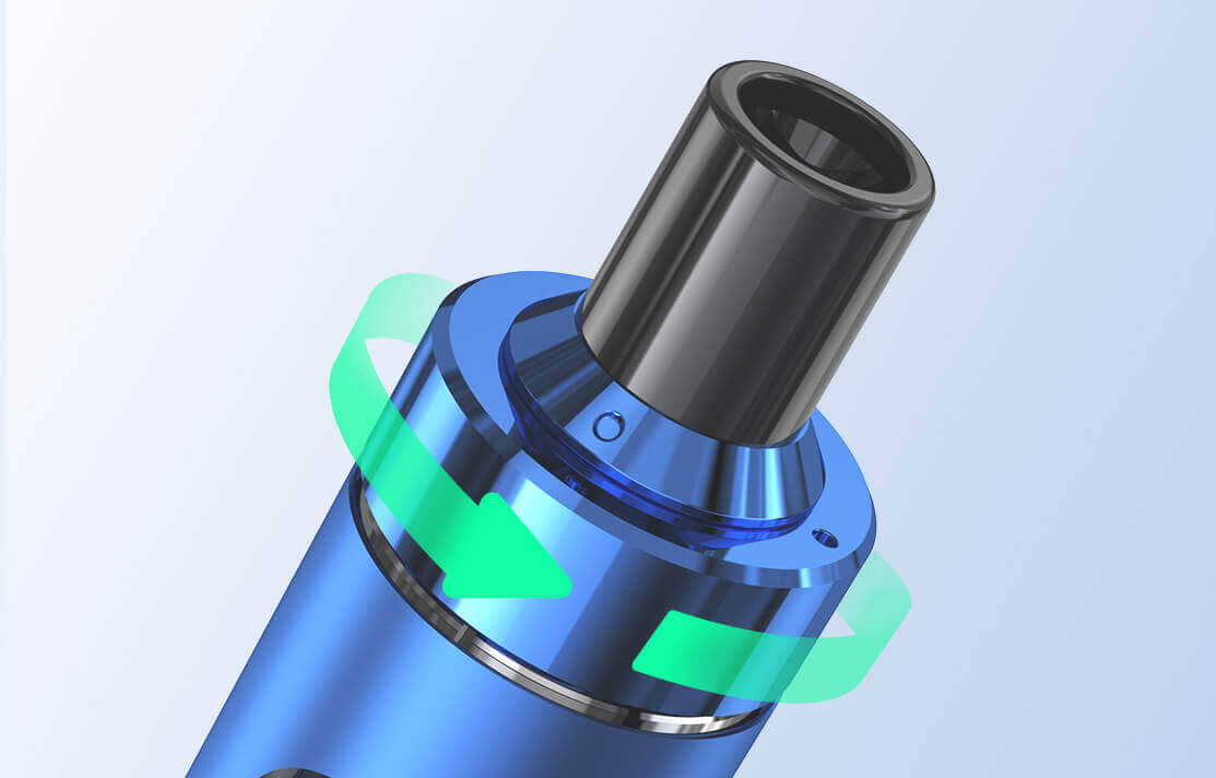 Plynulá horní regulace přívodu vzduchu elektronické cigarety Joyetech eGo AIO 2