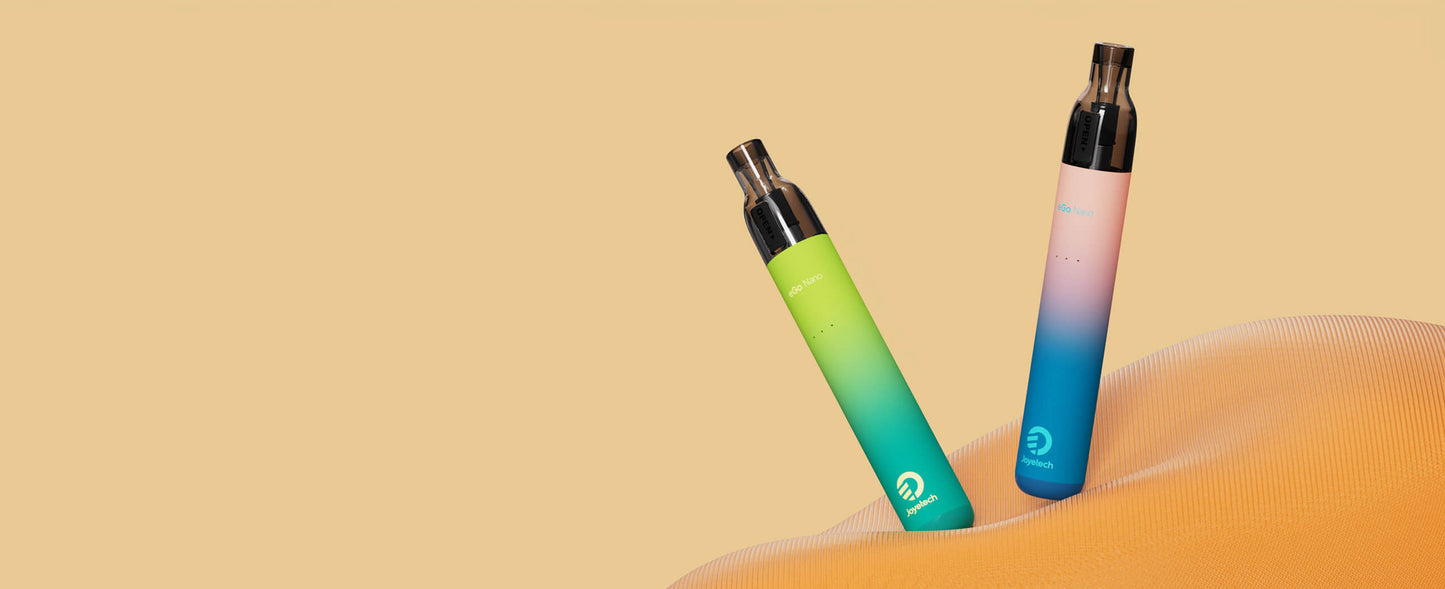 Joyetech eGo Nano v barvách Blue Green Gradient a Deep Blue Pink Gradient – kompaktní plnitelné POD e-cigarety