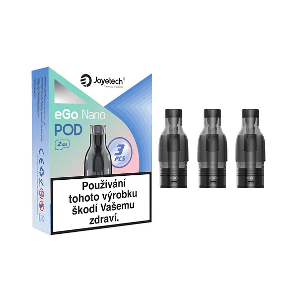 Tři náhradní cartridge Joyetech eGo Nano 2 ml s odporem 1,0 ohm pro MTL elektronickou cigaretu