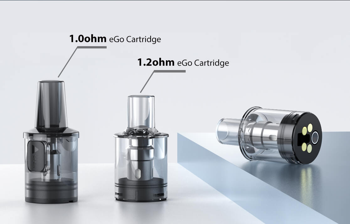Kompatibilní cartridge Joyetech eGo Pod s odporem 1,0 a 1,2 ohm pro plnitelnou POD e-cigaretu