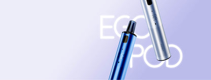 POD systémy Joyetech eGo Pod Update Rich Blue a Shiny Silver s automatickou aktivací potahem