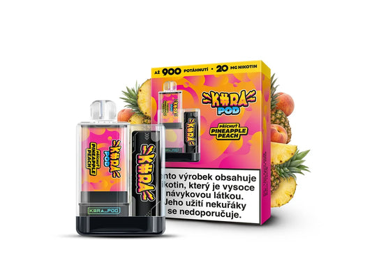 KURA POD KIT Pineapple Peach dobíjecí elektronická cigareta s příchutí ananas a broskev, 20 mg/ml