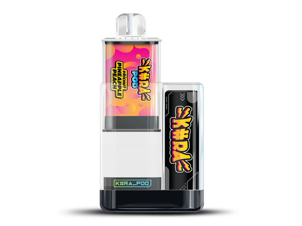 Obsah balení KURA POD KIT Pineapple Peach se zařízením a předplněnou náplní 2 ml