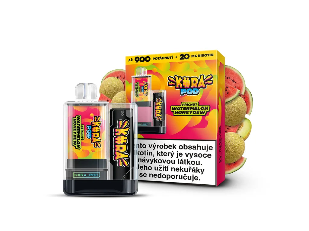 KURA POD KIT Watermelon Honeydew dobíjecí elektronická cigareta s příchutí vodní a medový meloun, 20 mg/ml