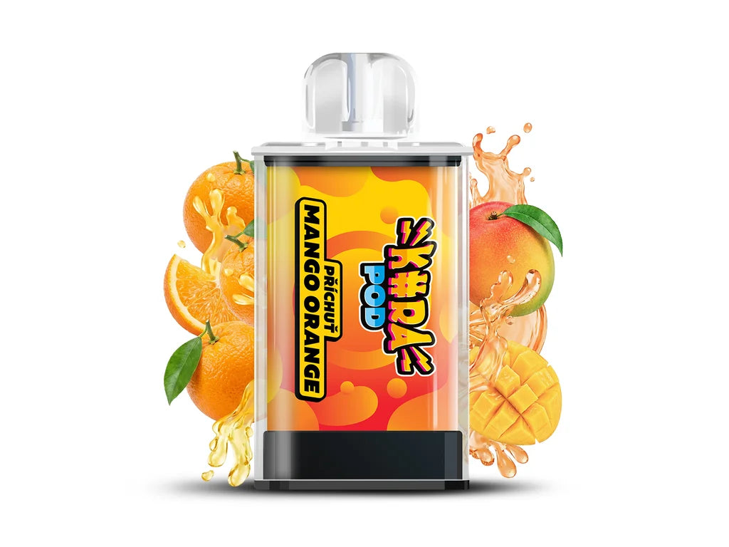 Dvě náplně KURA POD Mango Orange po 2 ml s celkovou výdrží až 1800 potahů