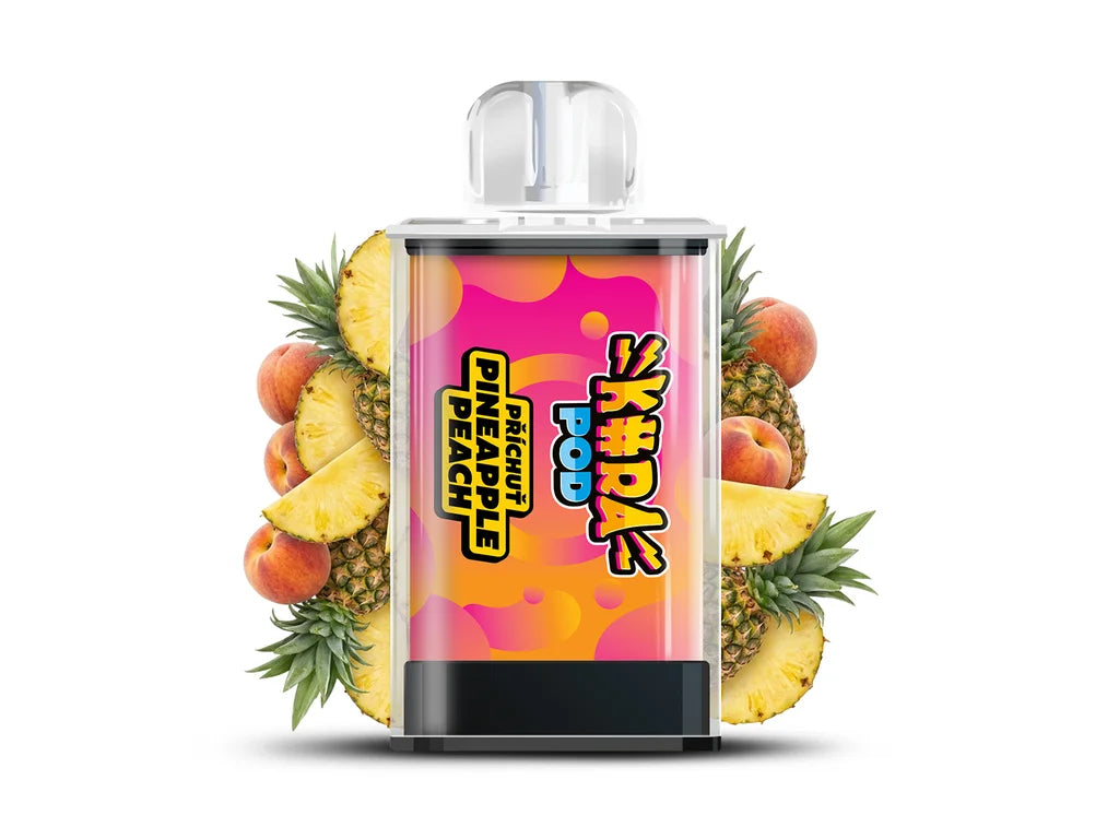 Dvě náplně KURA POD Pineapple Peach po 2 ml s celkovou výdrží až 1800 potahů