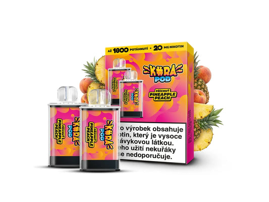 KURA POD Pineapple Peach předplněné náhradní pody s příchutí ananas a broskev, 20 mg/ml